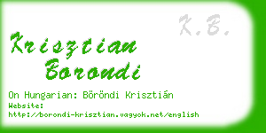 krisztian borondi business card