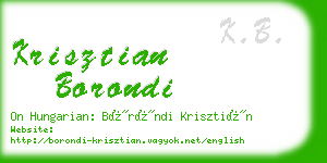 krisztian borondi business card